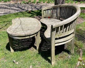 Teak Bench and Cocktail Table. Photo 2 of 2.