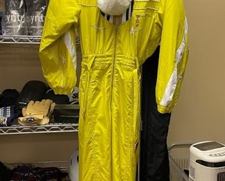 Vintage Bogner Citrus Yellow Ski Suit. Size 14.