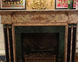 Faux Marble Fire Place. Measures 60"W x 20" D x 46" H. Photo 1 of 3.