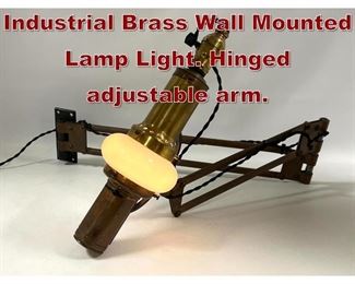 Lot 631 DENTISCOPE Industrial Brass Wall Mounted Lamp Light. Hinged adjustable arm. 