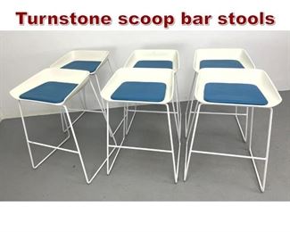 Lot 636 Set 6 Steelcase Turnstone scoop bar stools