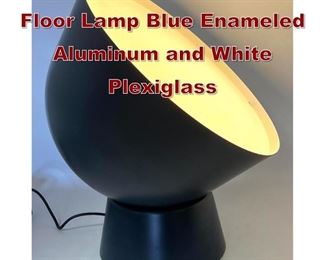 Lot 659 Ola Wihlborg Sweden Floor Lamp Blue Enameled Aluminum and White Plexiglass