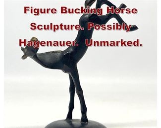Lot 671 Austrian Bronze Figure Bucking Horse Sculpture. Possibly Hagenauer. Unmarked.