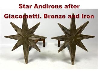 Lot 687 John Lyle Designs Star Andirons after Giacometti. Bronze and Iron
