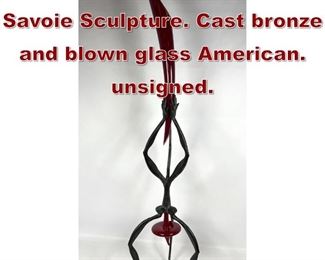 Lot 693 Large Charles Paul Savoie Sculpture. Cast bronze and blown glass American. unsigned.