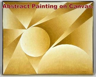 Lot 709 HBB STRAUSS Abstract Painting on Canvas. 