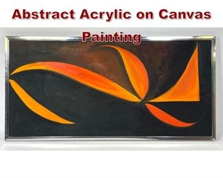 Lot 721 Mid Century Modern Abstract Acrylic on Canvas Painting 