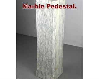 Lot 735 Vintage Carrara Marble Pedestal.
