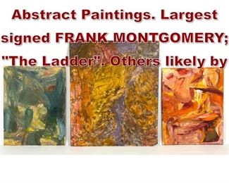Lot 811 Collection of 3 Abstract Paintings. Largest signed FRANK MONTGOMERY The Ladder. Others likely by 