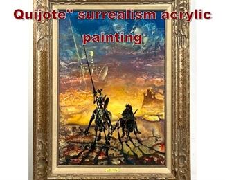Lot 830 Arrigo Ghedini Don Quijote surrealism acrylic painting 