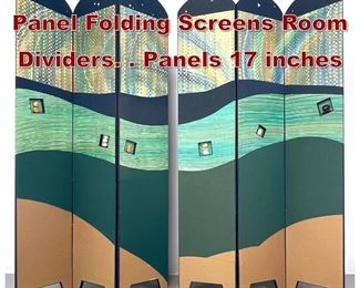 Lot 838 Pair Post Modern 3 Panel Folding Screens Room Dividers. . Panels 17 inches