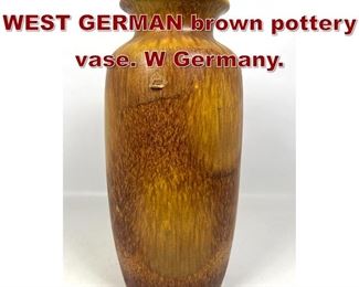 Lot 855 Scherick Keramic WEST GERMAN brown pottery vase. W Germany. 