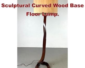 Lot 909 Contemporary Sculptural Curved Wood Base Floor Lamp. 