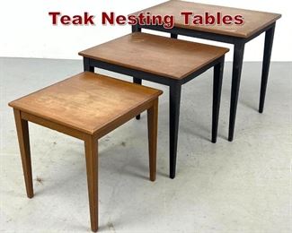 Lot 915 Set of Danish Modern Teak Nesting Tables 