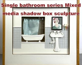 Lot 928 Darryl Norem 1986 Single bathroom series Mixed media shadow box sculpture