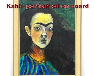 Lot 951 Rachel Lu 2013 Frida Kahlo portrait oil on board