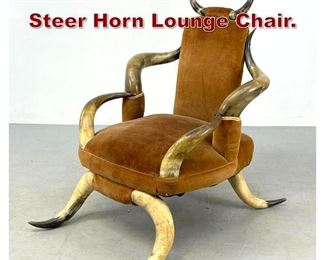 Lot 952 Decorator Vintage Steer Horn Lounge Chair. 
