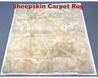 Lot 956 7 11 x 7 9 Sheepskin Carpet Rug. 