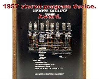 Lot 1002 DuPont IBM705 1957 stored program device. Award.