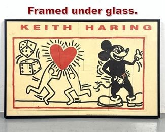 Lot 1007 Keith Haring Print Framed under glass. 