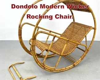 Lot 1006 Franco Bettonica Dondolo Modern Wicker Rocking Chair.