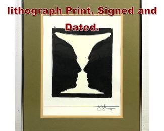 Lot 1018 Jasper John s offset lithograph Print. Signed and Dated.