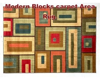 Lot 1046 5 x 7 Mohawk Modern Blocks carpet Area Rug.