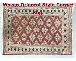 Lot 1047 6 3 x 4 2 Hand Woven Oriental Style Carpet Rug. 