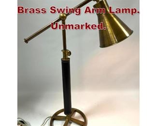 Lot 1067 Ralph Lauren Style Brass Swing Arm Lamp. Unmarked.