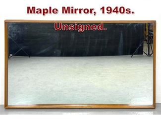 Lot 1094 Robsjohn Gibbings Maple Mirror, 1940s. Unsigned.