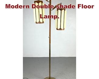 Lot 1098 Vintage Mid Century Modern Double shade Floor Lamp. 