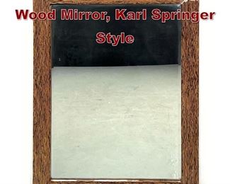 Lot 1104 Lacquered Zebra Wood Mirror, Karl Springer Style