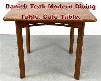 Lot 1106 Star Parquet Top Danish Teak Modern Dining Table. Cafe Table. 