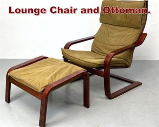 Lot 1111 Ikea of Sweden Lounge Chair and Ottoman. 