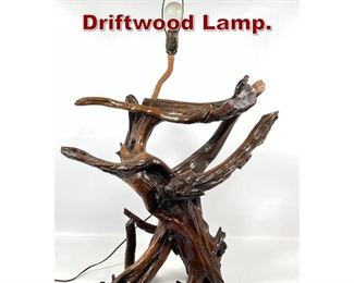 Lot 1116 Large Natural Form Driftwood Lamp. 