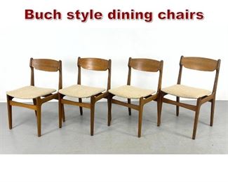 Lot 1132 Set Four teak Erik Buch style dining chairs