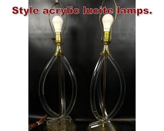 Lot 1139 Pr Dorothy Thorpe Style acrylic lucite lamps. 