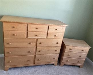 Light Stain Moose Head Dresser Nightstand