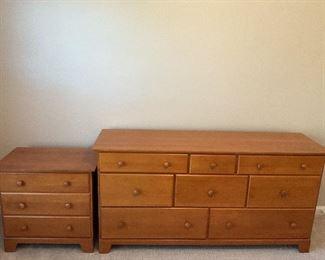 Medium Stain Moose Head Dresser Nightstand