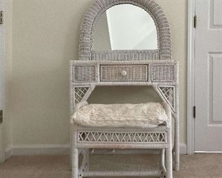 Wicker Vanity
