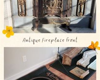 Antique cast iron fireplace fronts 