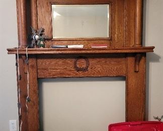 Beautiful oak mantle and surround
