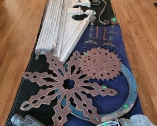 metal pieces and front door wood surround moulding