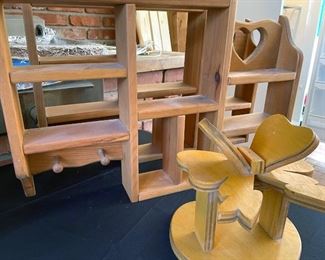 handmade wood knick-knack holders