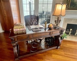 $500. I would love this desk! 5’ wide 30” deep 3 drawers