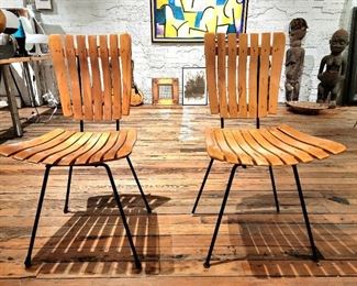 Original vintage Arthur Umanoff slat chairs. Sold as pair. Highest offer.