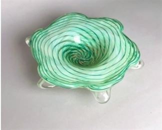Green Murano Glass Bowl

