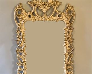 Mid-century Baroque Style "Fashion Plate" Wall Mirror Made By The Turner Manufacturing Company, C. 1950s