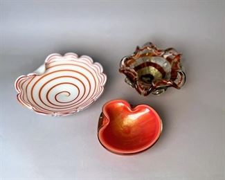 Three Murano Glass Bowls
