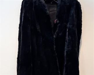 Vintage Black Sheared Mink Cape